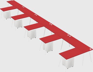 Modern l-shaped office desk