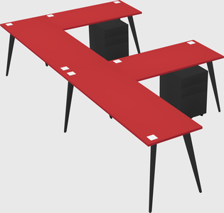 Modern l-shaped office desk
