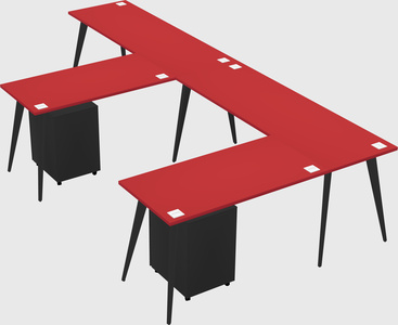 Modern l-shaped office desk