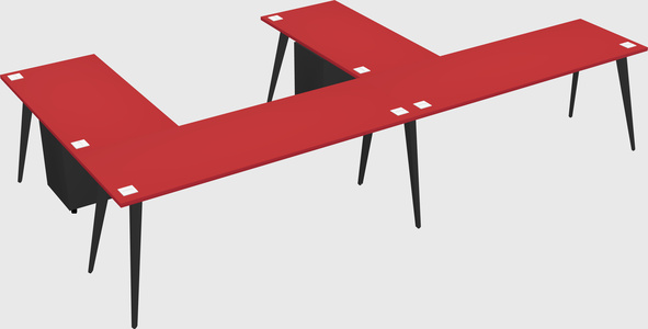 Modern l-shaped office desk
