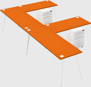 Modern l-shaped office desk