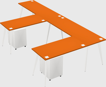 Modern l-shaped office desk