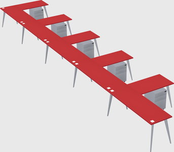 Modern l-shaped office desk