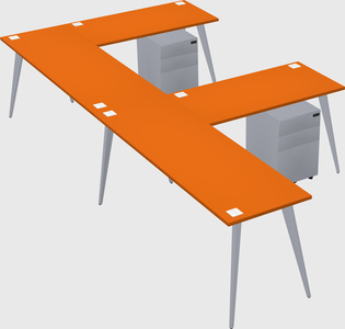 Modern l-shaped office desk