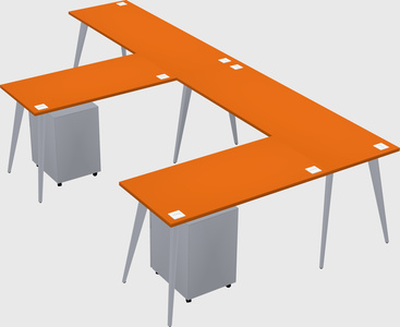 Modern l-shaped office desk