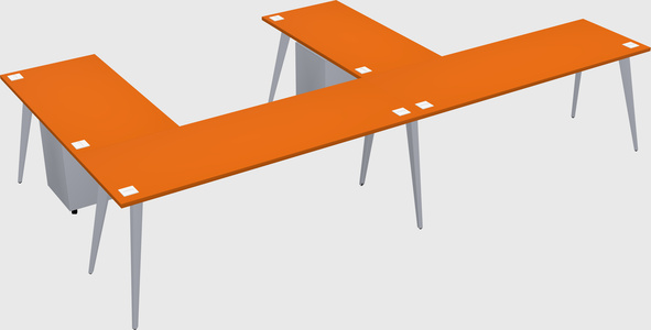 Modern l-shaped office desk