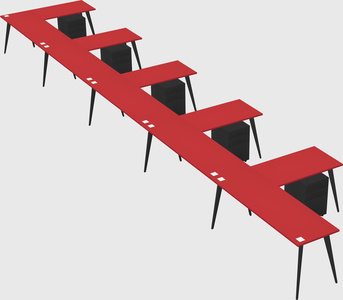 Modern l-shaped office desk
