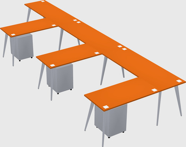 Modern l-shaped office desk