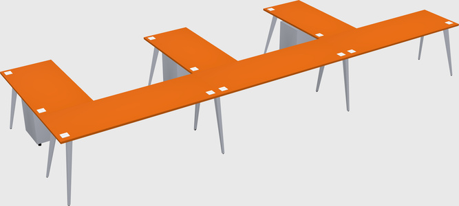 Modern l-shaped office desk