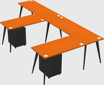 Modern l-shaped office desk