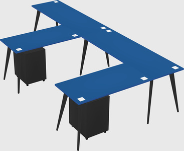 Modern l-shaped office desk