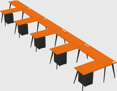 Modern l-shaped office desk