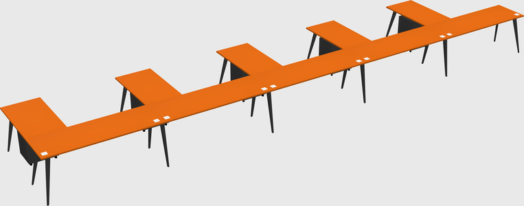 Modern l-shaped office desk