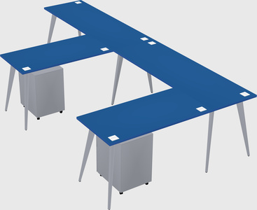 Modern l-shaped office desk