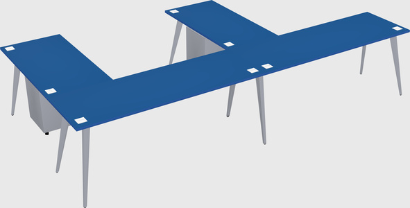 Modern l-shaped office desk