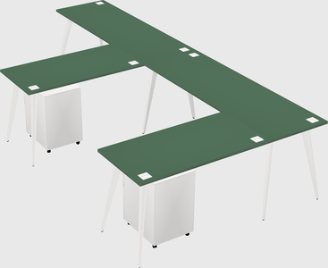 Modern l-shaped office desk
