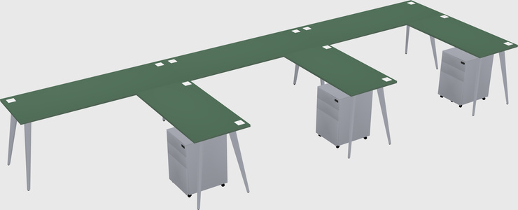 Modern L-shaped Office Desk