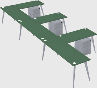 Modern l-shaped office desk