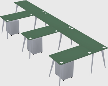 Modern l-shaped office desk