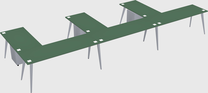 Modern l-shaped office desk