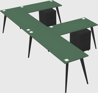 Modern l-shaped office desk