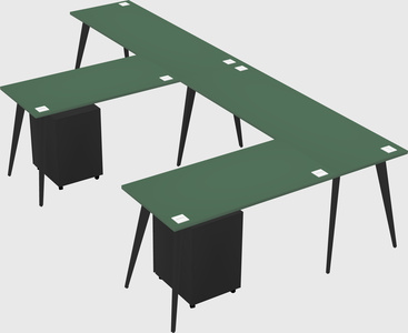 Modern l-shaped office desk