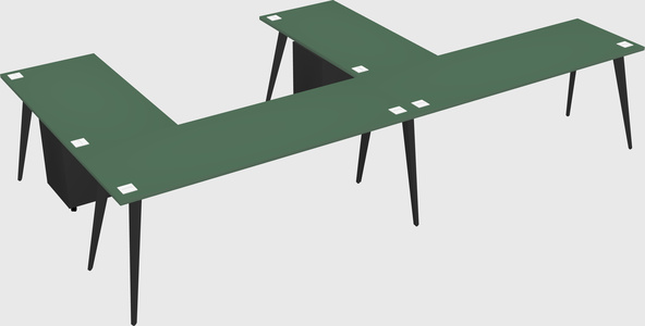 Modern l-shaped office desk
