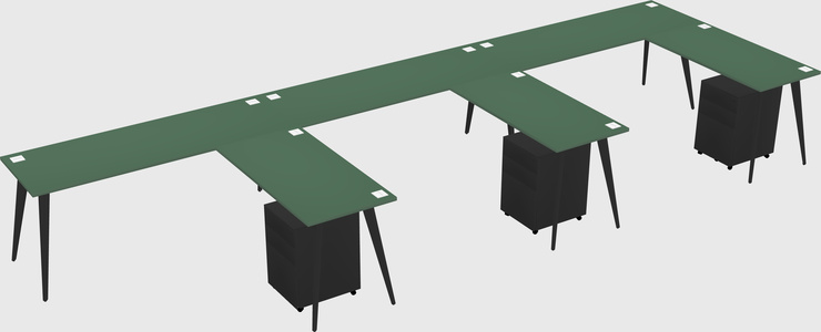 Modern L-shaped Office Desk