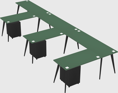 Modern l-shaped office desk
