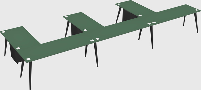 Modern l-shaped office desk
