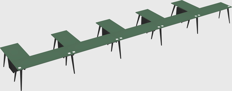Modern l-shaped office desk