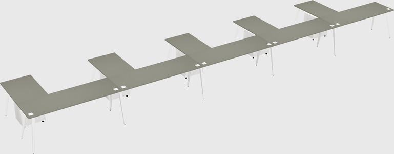 Modern l-shaped office desk