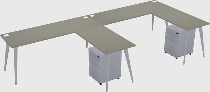 Modern L-shaped Office Desk