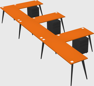 Modern l-shaped office desk