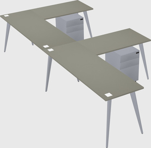 Modern l-shaped office desk