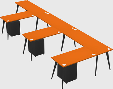 Modern l-shaped office desk