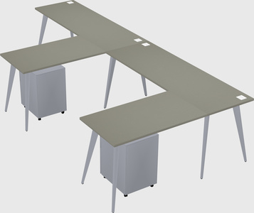Modern l-shaped office desk