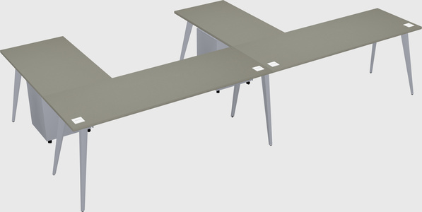 Modern l-shaped office desk