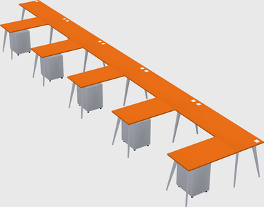 Modern l-shaped office desk