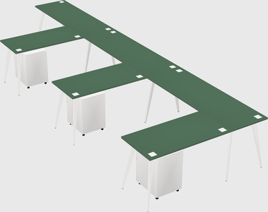 Modern l-shaped office desk