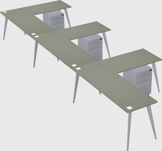 Modern l-shaped office desk
