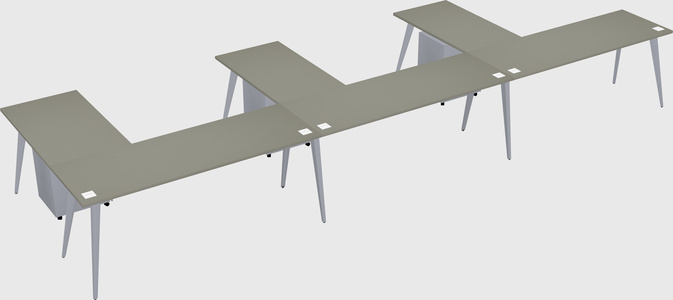 Modern l-shaped office desk
