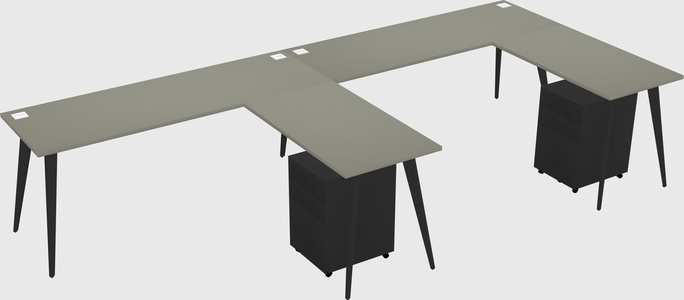 Modern L-shaped Office Desk