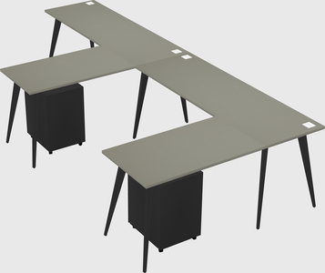 Modern l-shaped office desk