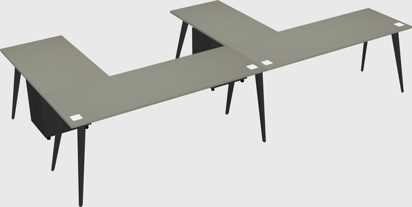 Modern l-shaped office desk