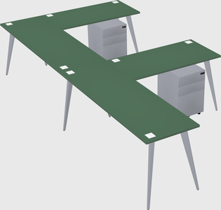 Modern l-shaped office desk
