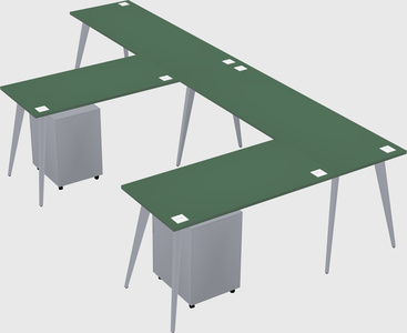 Modern l-shaped office desk