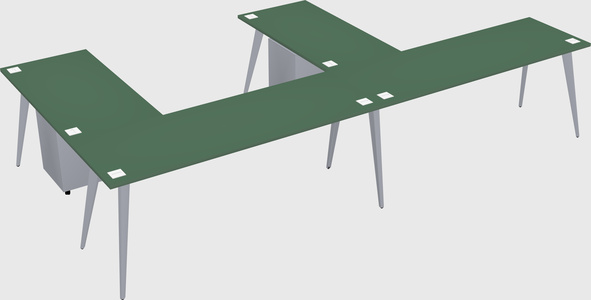Modern l-shaped office desk