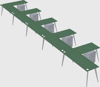 Modern l-shaped office desk