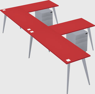 Modern l-shaped office desk